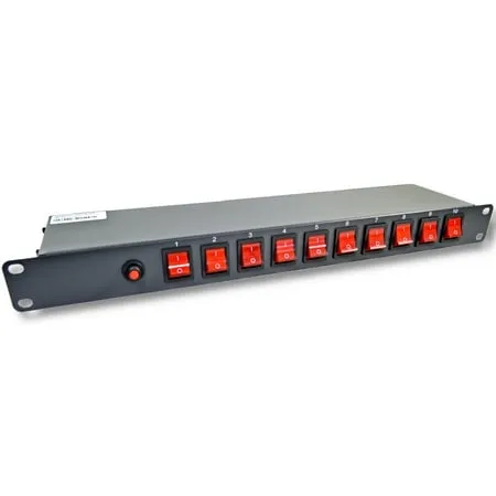 10 Steckdosen 15 Ampere 125V Steckdosenleiste 48.3 cm 1U Rack Mount PDU Überspannungsschutz und Schaltersteuerung 1800 Joule für Netzwerk-Server Racks 1,4m Stromkabel Steckdosenleisten mit 10