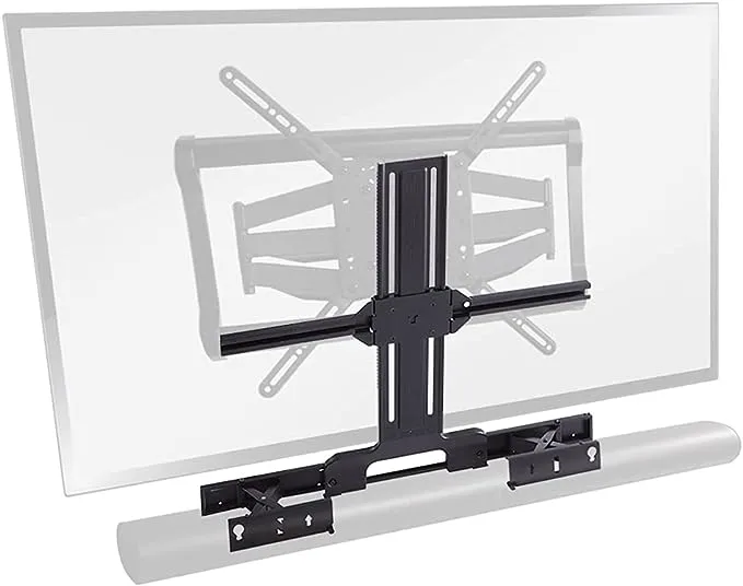 Sanus Soundbar Mount Designed for Sonos Arc Sound bar - Height & Depth Adjustable for Dolby Atmos - Universal Compatibility with SANUS & Other TV Mounts - Easy Assembly