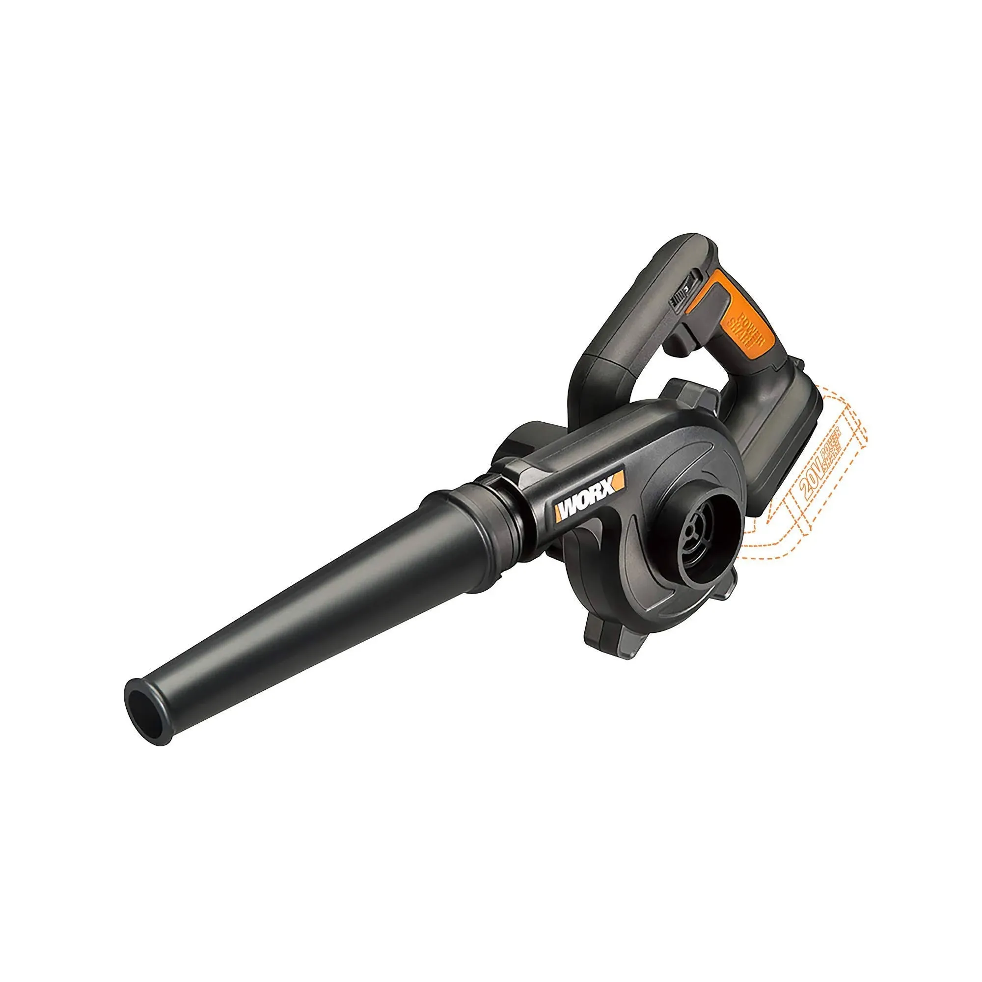 Worx 20V Power Share Cordless Shop Blower - Tool Only