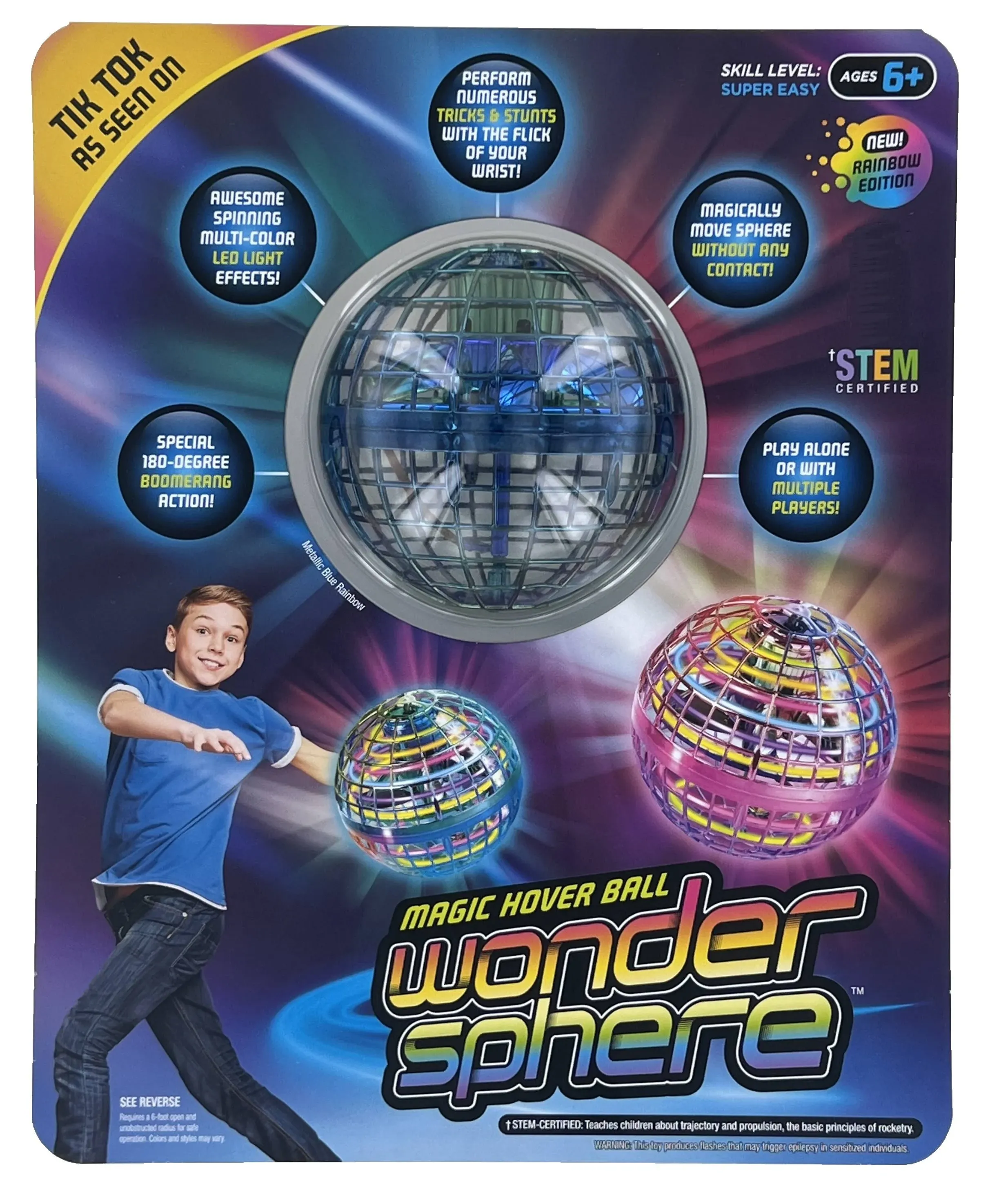 Wonder Sphere Magic Hover Ball Rainbow Edition