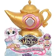 Magic Genie Lamp with Interactive 8" Pink Plush Toy and 60+ Sounds and Reactions. Perform The Magic Steps to Unlock a Magic Ring and Reveal a Pink Genie Mixie from The Real Misting Lamp