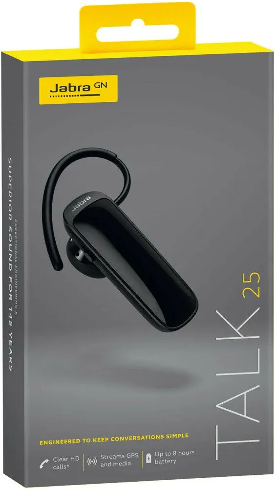 Jabra Talk 25 Hands-Free Bluetooth Headset - Black (OTE15) GD