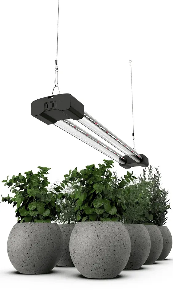 BoostGro GL22BLKS2 2FT LED Grow Light Full Spectrum with Enriched Red Light