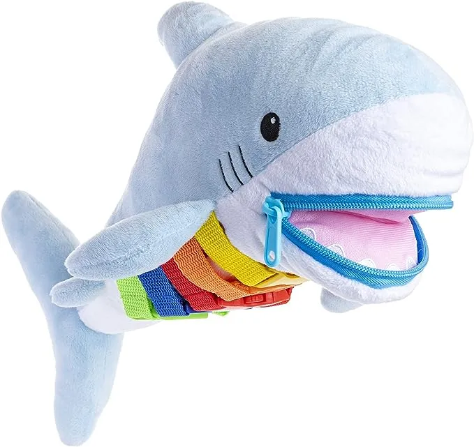 Buckle Toys - Bruce Shark Stuffed Animal - Montessori Learning Activity Travel ...