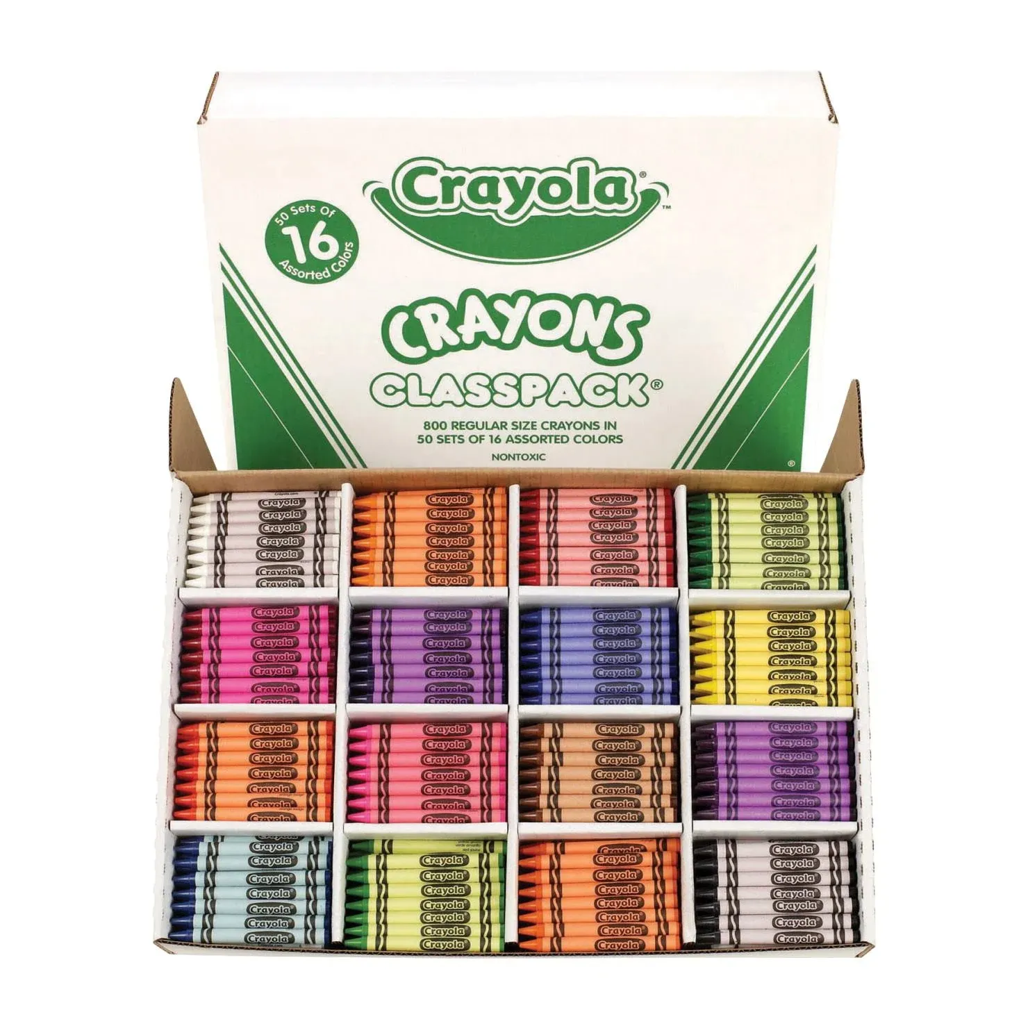 Crayola CYO528016 Classpack Regular Crayons - 16 pack, 50 count each