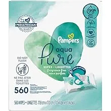 Pampers Aqua Pure Sensitive Baby Wipes 10X Pop-Top 560 Count