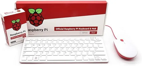 Raspberry Pi Official Keyboard and Mouse Value Pack (U.S. Version Black/Grey) by PepperTech Digital