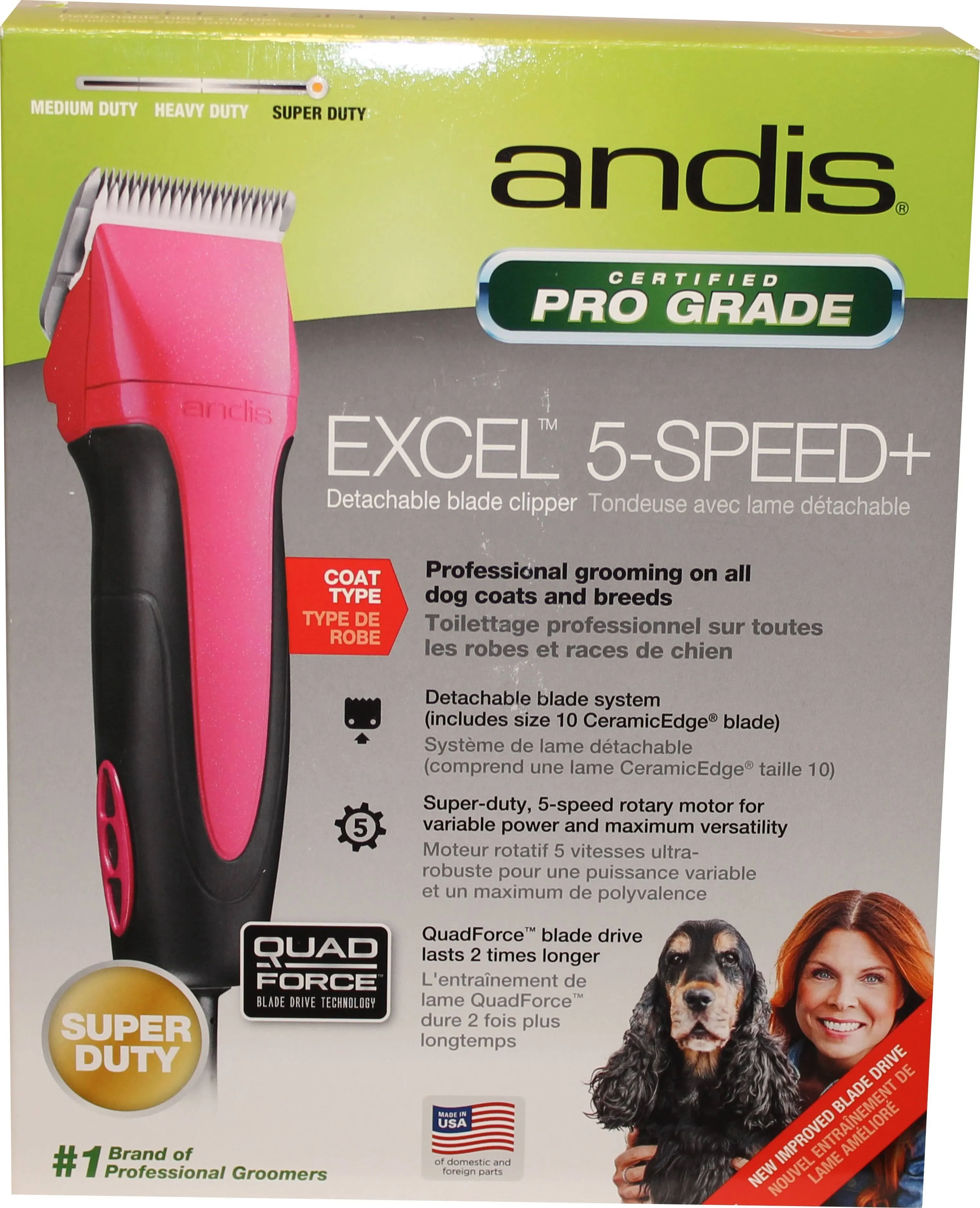 Andis Excel 5 Speed Clipper Blue