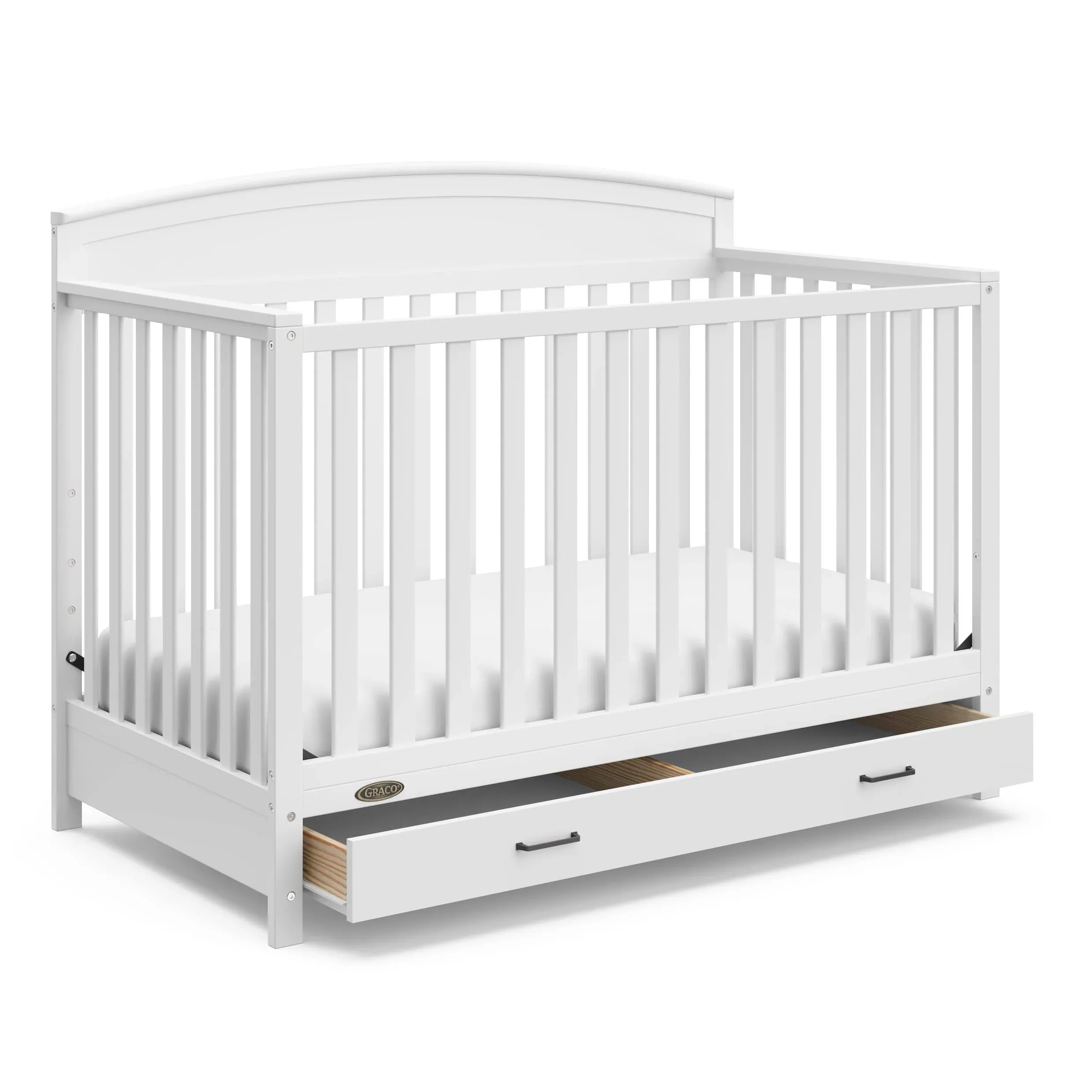 Graco - Benton 5-in-1 Convertible Crib with Drawer - White