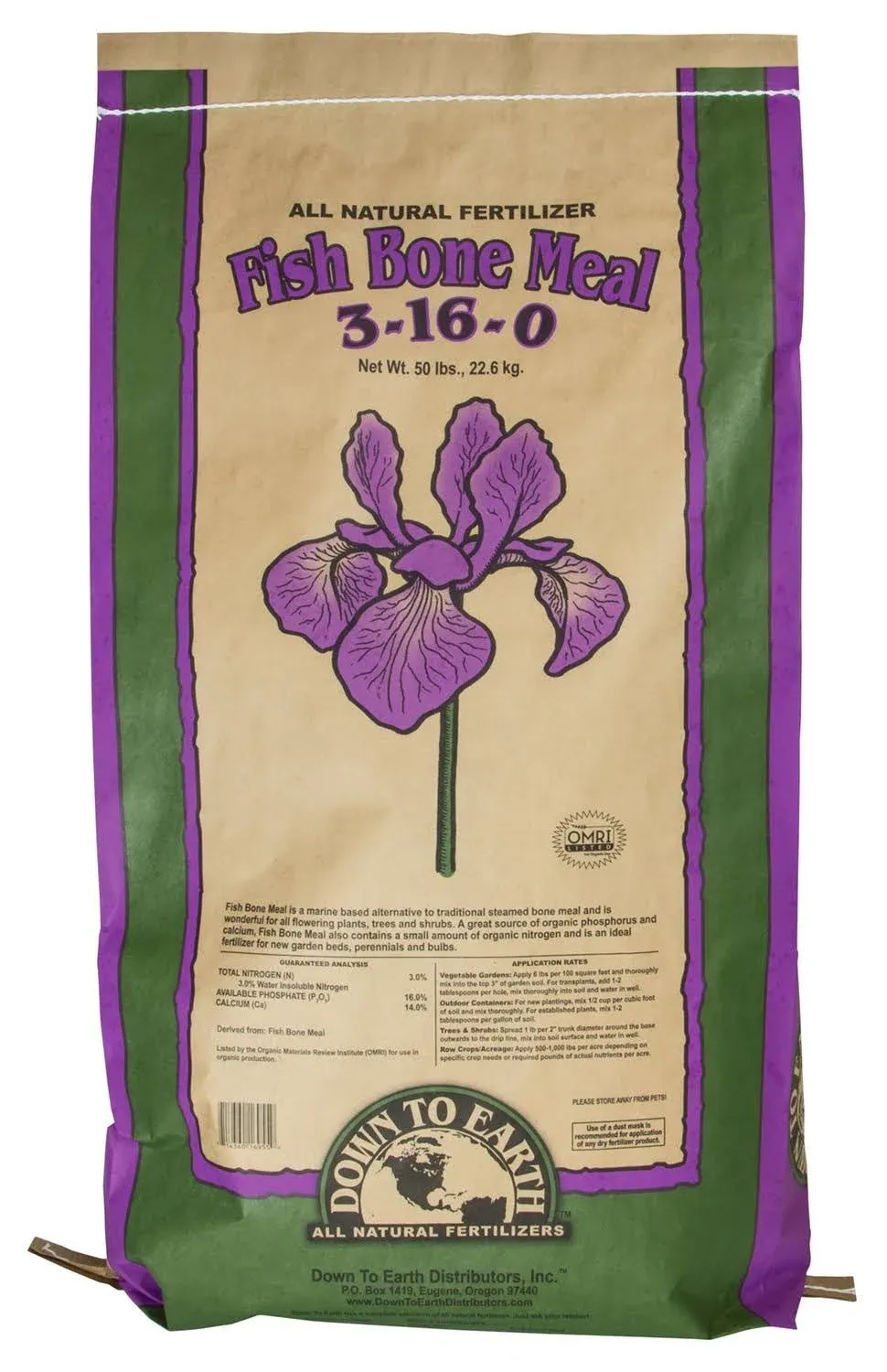 Down to Earth Fish Bone Meal - 50 lb