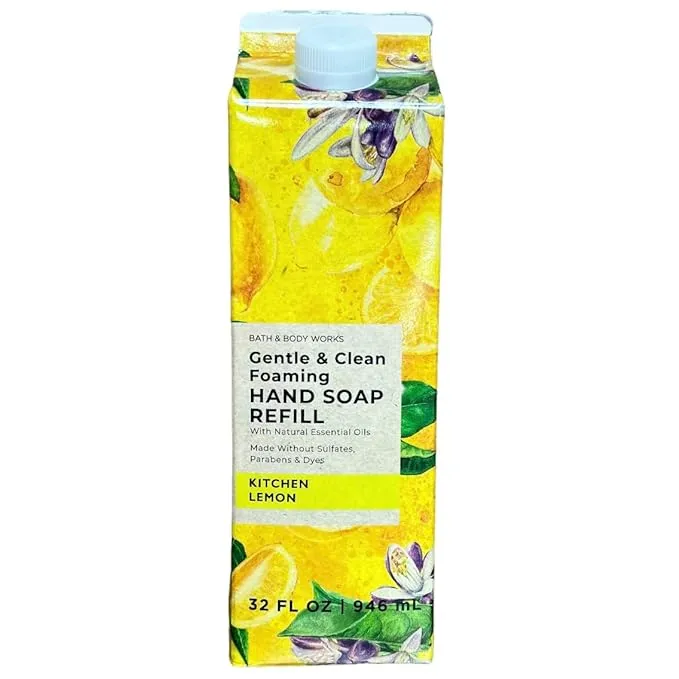 Bath & Body Works Kitchen Lemon Refill Gentle & Clean Foaming Hand Soap, 32 fl. oz. (Kitchen Lemon)