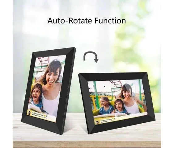 Frameo 10.1 inch Smart WiFi Digital Photo Frame 1280x800 IPS LCD Touch Screen, Auto-Rotate Portrait and Landscape, Built in 16GB Memory, Share Moments