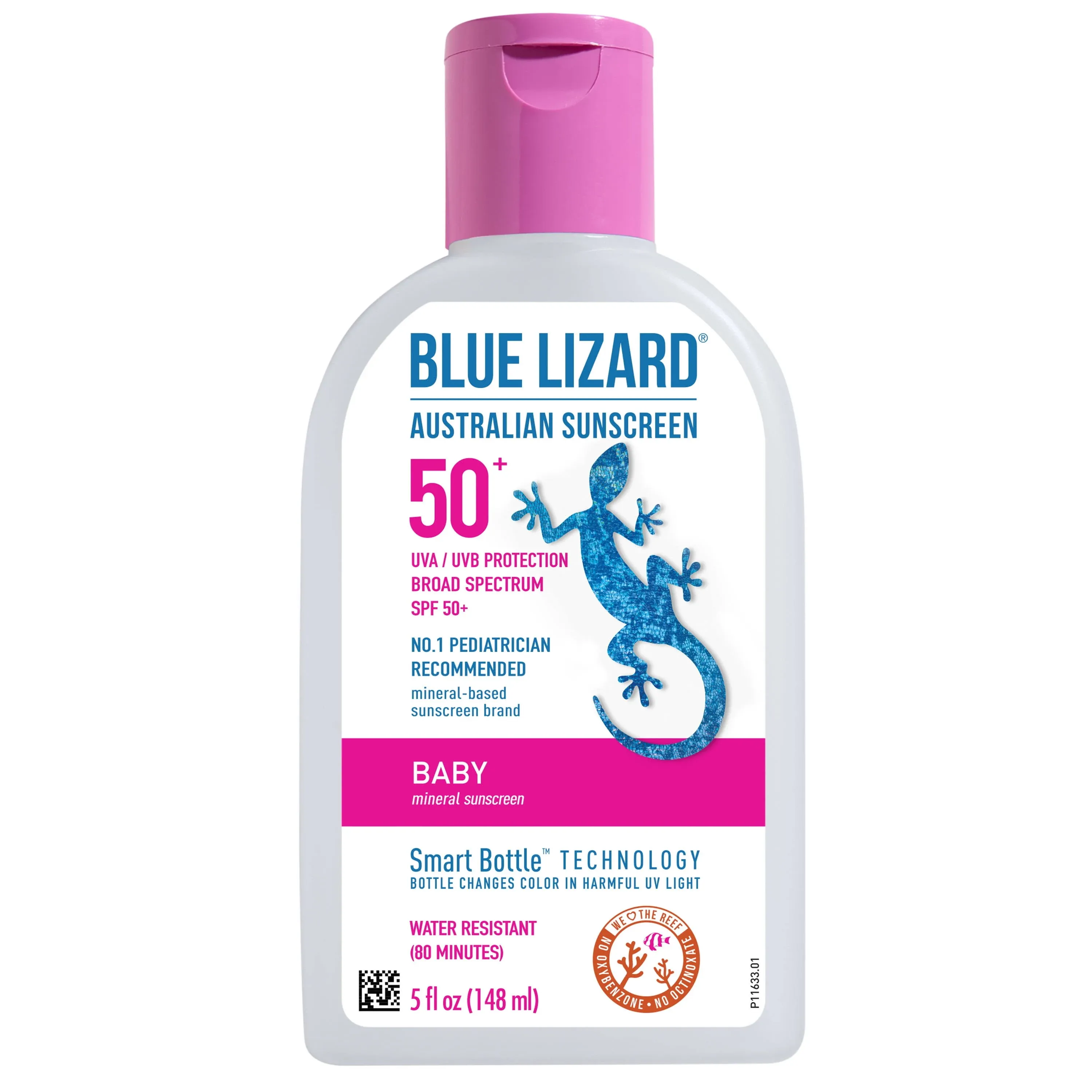 Blue Lizard Australian Sunscreen, Baby, Mineral Sunscreen, SPF 50+, 5 fl oz (148 ml)