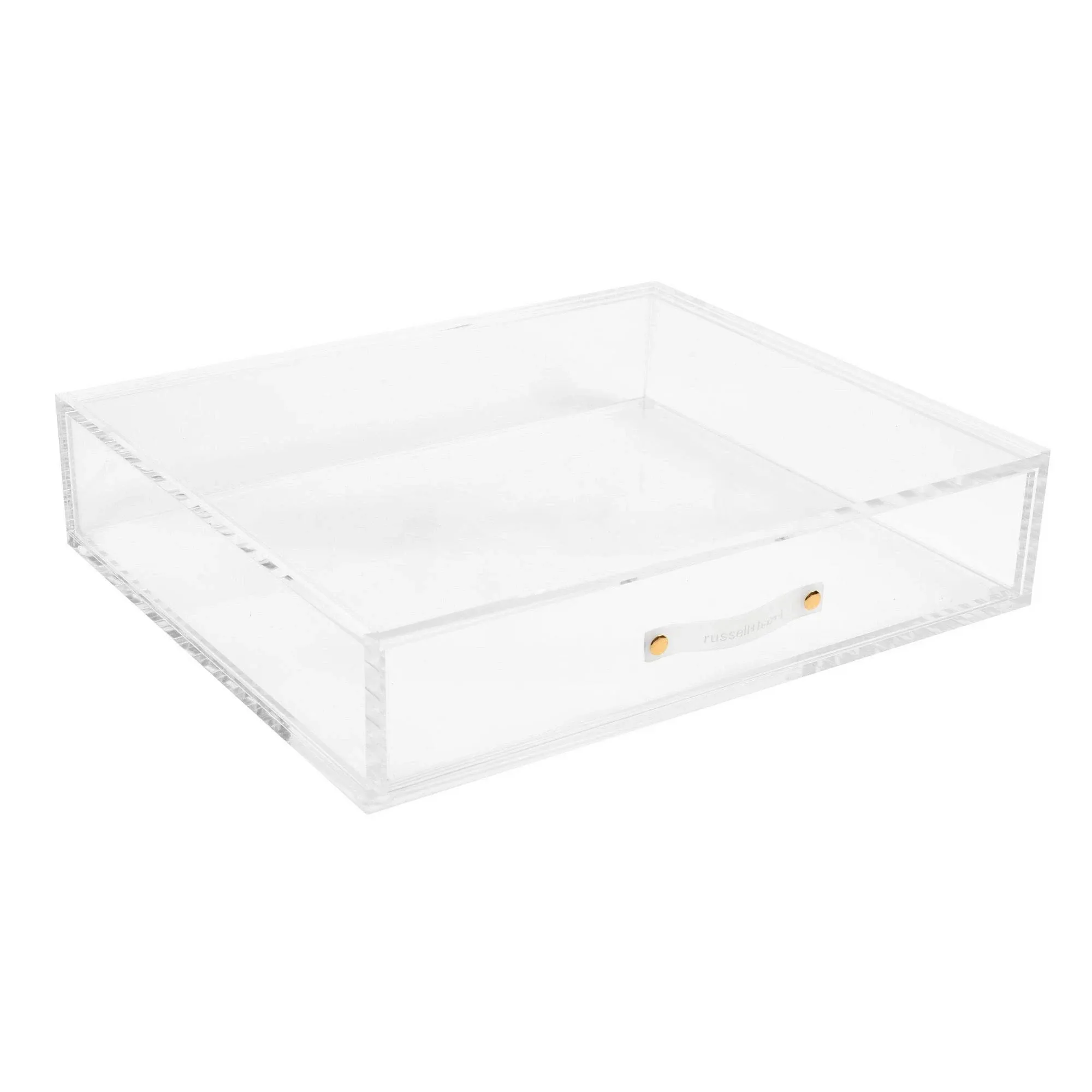 RUSSELL+HAZEL Acrylic Drawer with Logo Pull, 12.5” W x 10.5“ L x 2.75” H (55745)