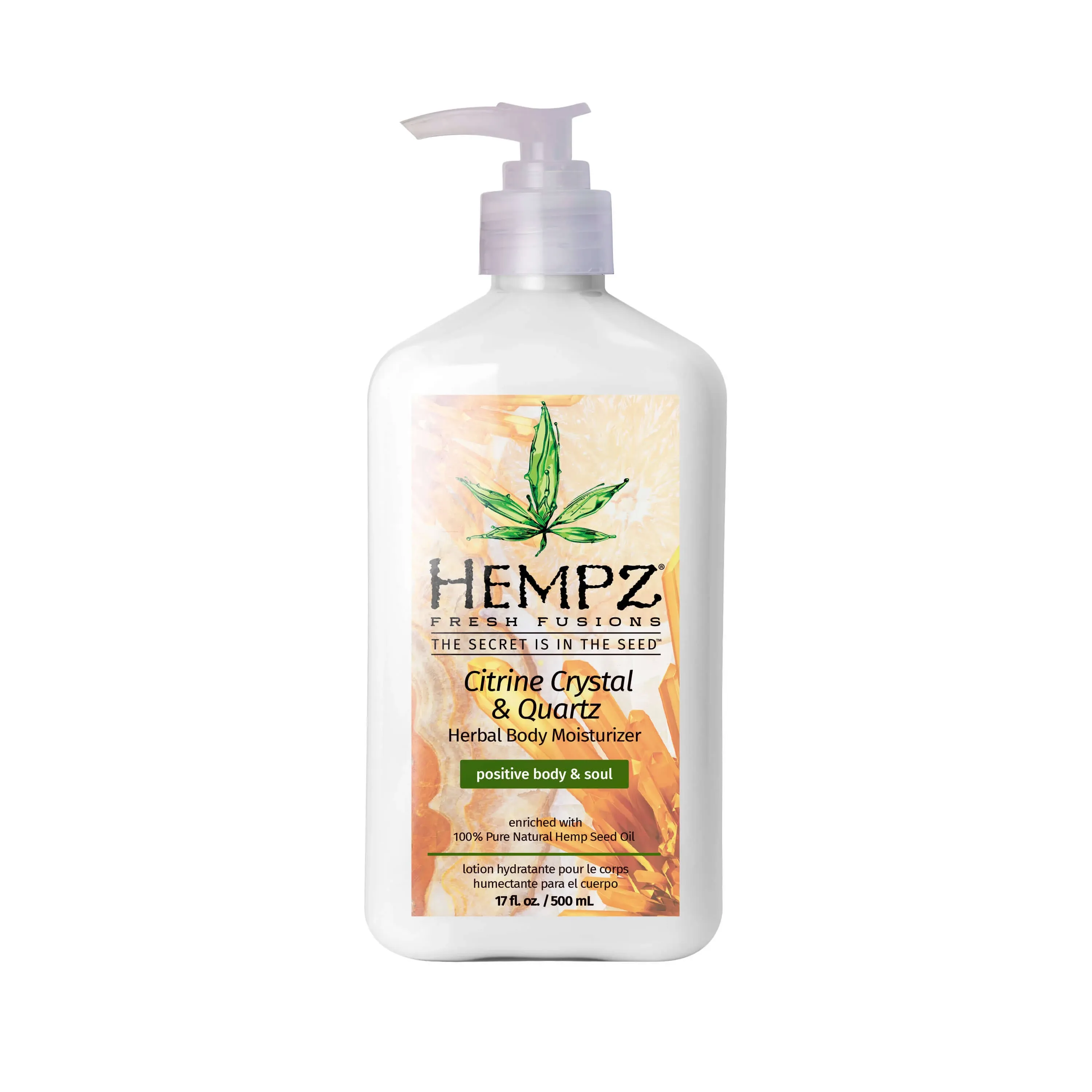 Hempz Citrine Crystal & Quartz Herbal Body Moisturizer - 17 oz