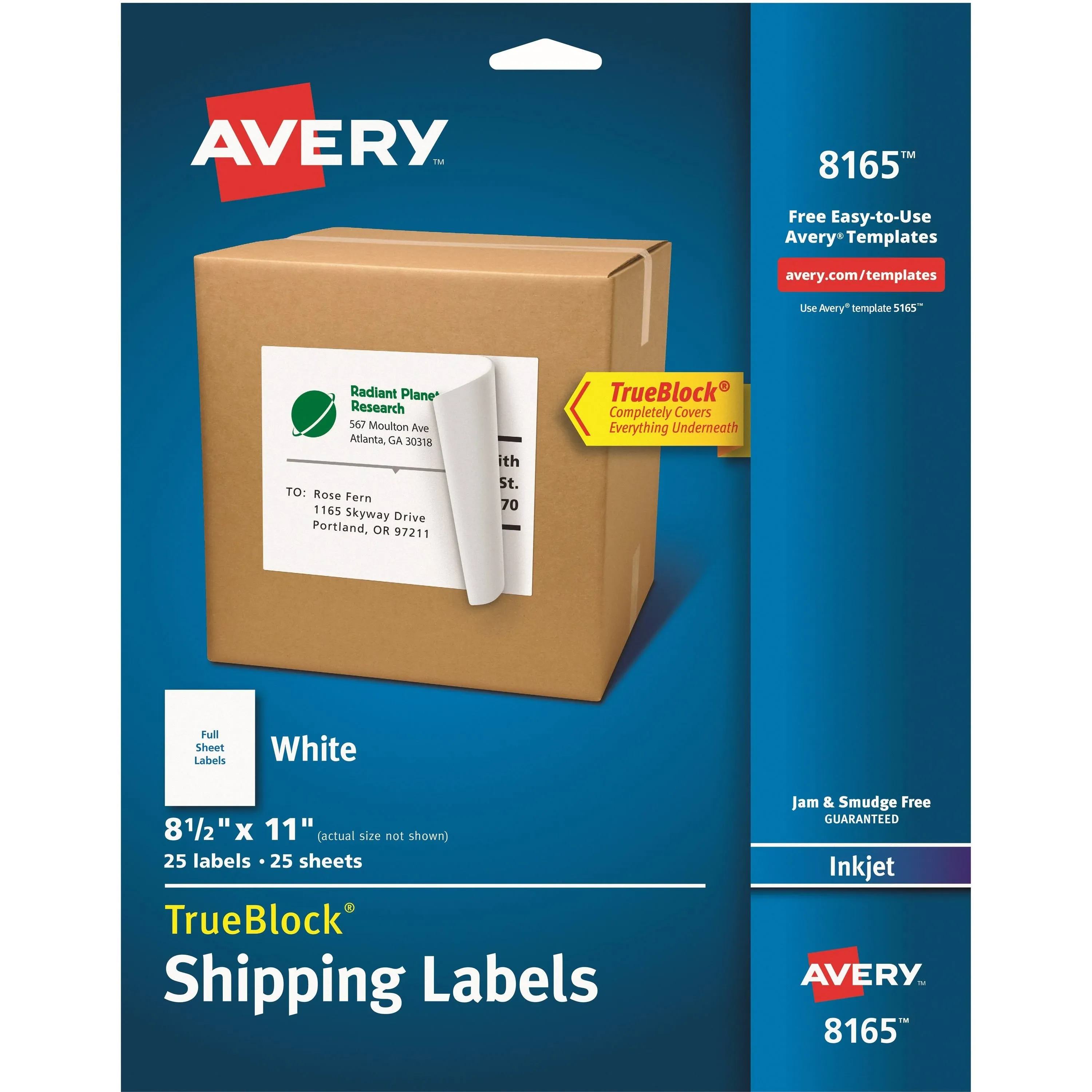 Avery TrueBlock Inkjet Shipping Labels