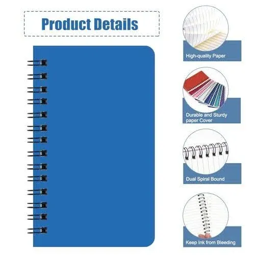 16 Pack Memo Pads 3x5 Inches Pocket Notebooks Small Spiral Notebook