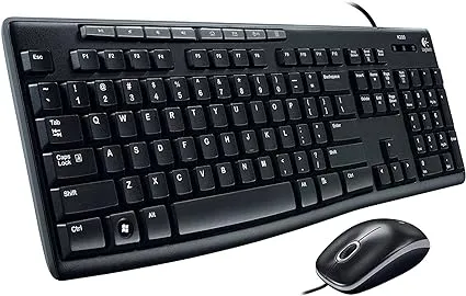 Logitech Media Combo MK200 Full-Size Keyboard and High-Definition Optical Mouse (920-002714)