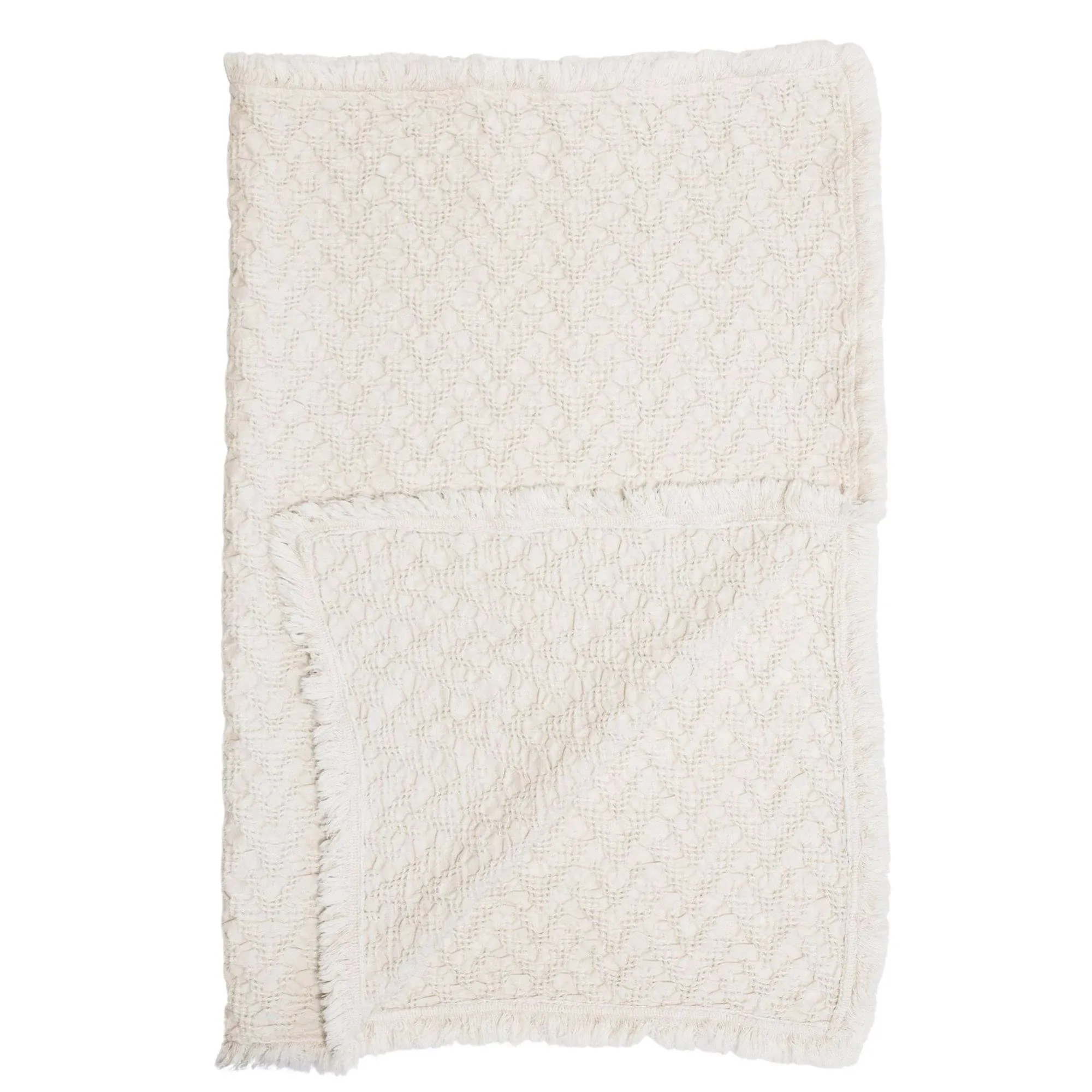 Oatmeal Boho Cotton Jacquard Baby Blanket