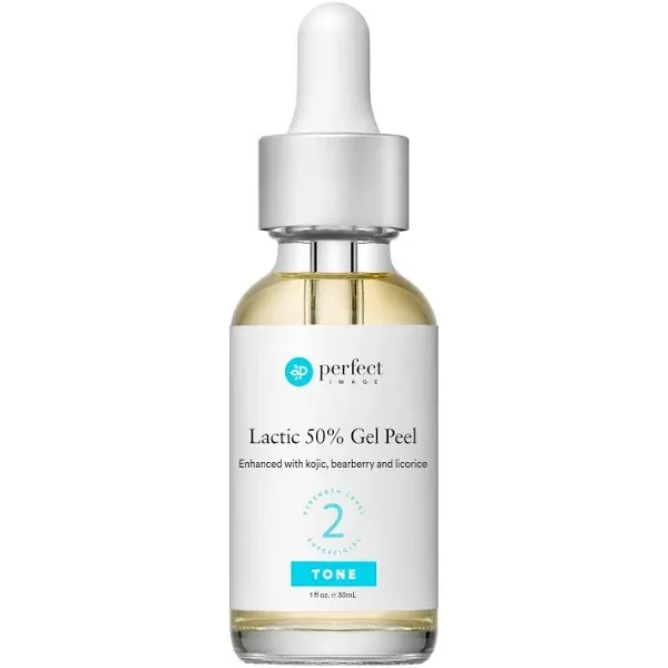 Perfect Image Lactic Acid 50% Gel Peel 1 oz - Enhanced with Kojic Acid & Bearberry Extract, 1 fl oz. E 30ml