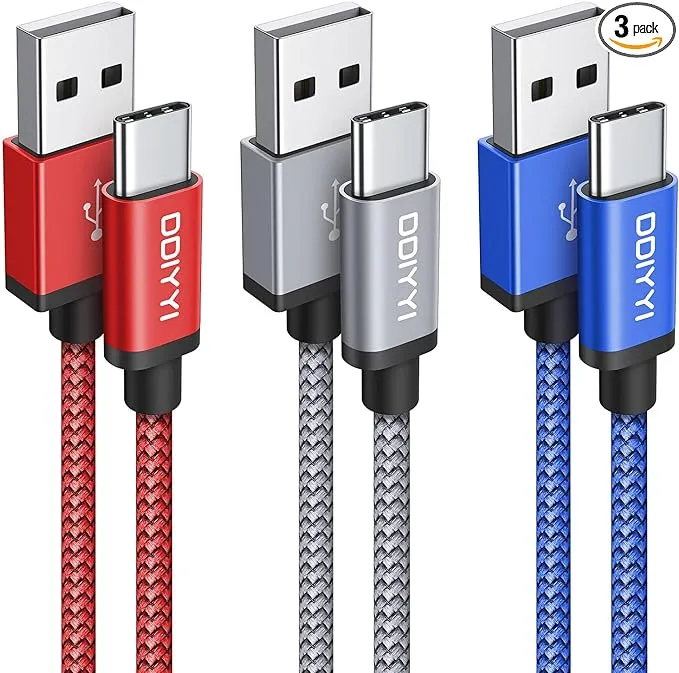 USB Type C Cable Fast Charging [3-Pack 10ft], USB A to USB C Charger Cable Braided Cord for iPhone 15 Pro Max Plus, Samsung Galaxy S23 S10e S10 S9 S8 A10e A11 A12 A13 A03s A32, Tablet, TCL, LG, MotoUSB Type C Cable Fast Charging [3-Pack 10ft], USB A to U