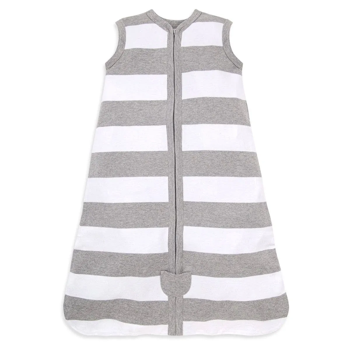 Burt's Bees Baby Beekeeper Wearable Blanket, Small, 1.5 TOG (Medium Weight), Rugby Stripe Grey