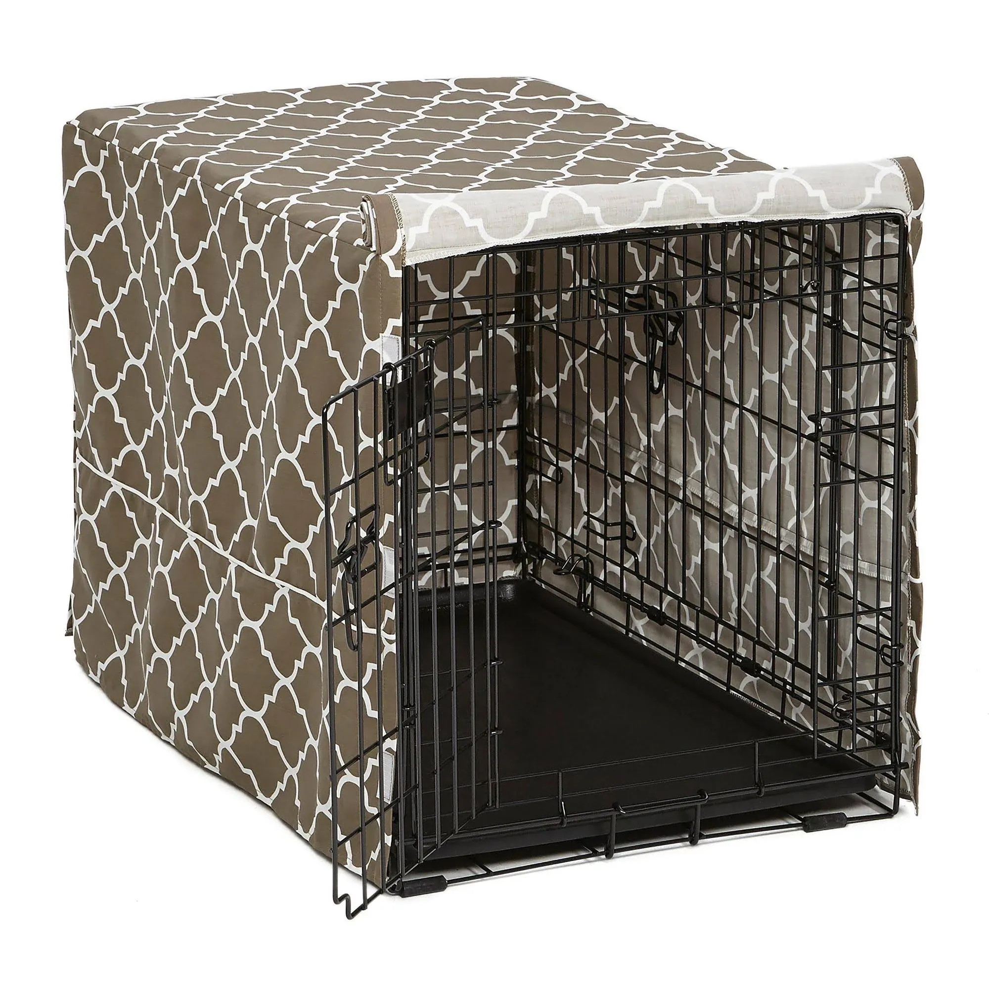 Midwest QuietTime Defender Covella Dog Crate Cover Gray