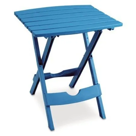 Side Table Quik-Fold Pool Blue Rectangular Resin Folding Pool Blue