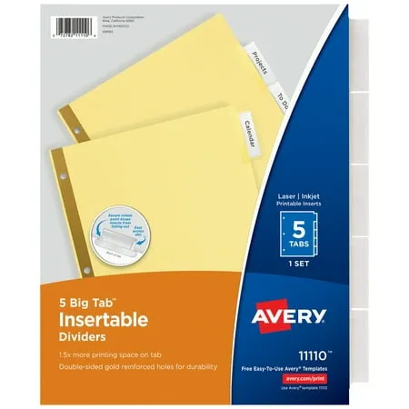 Avery Insertable Big Tab Dividers