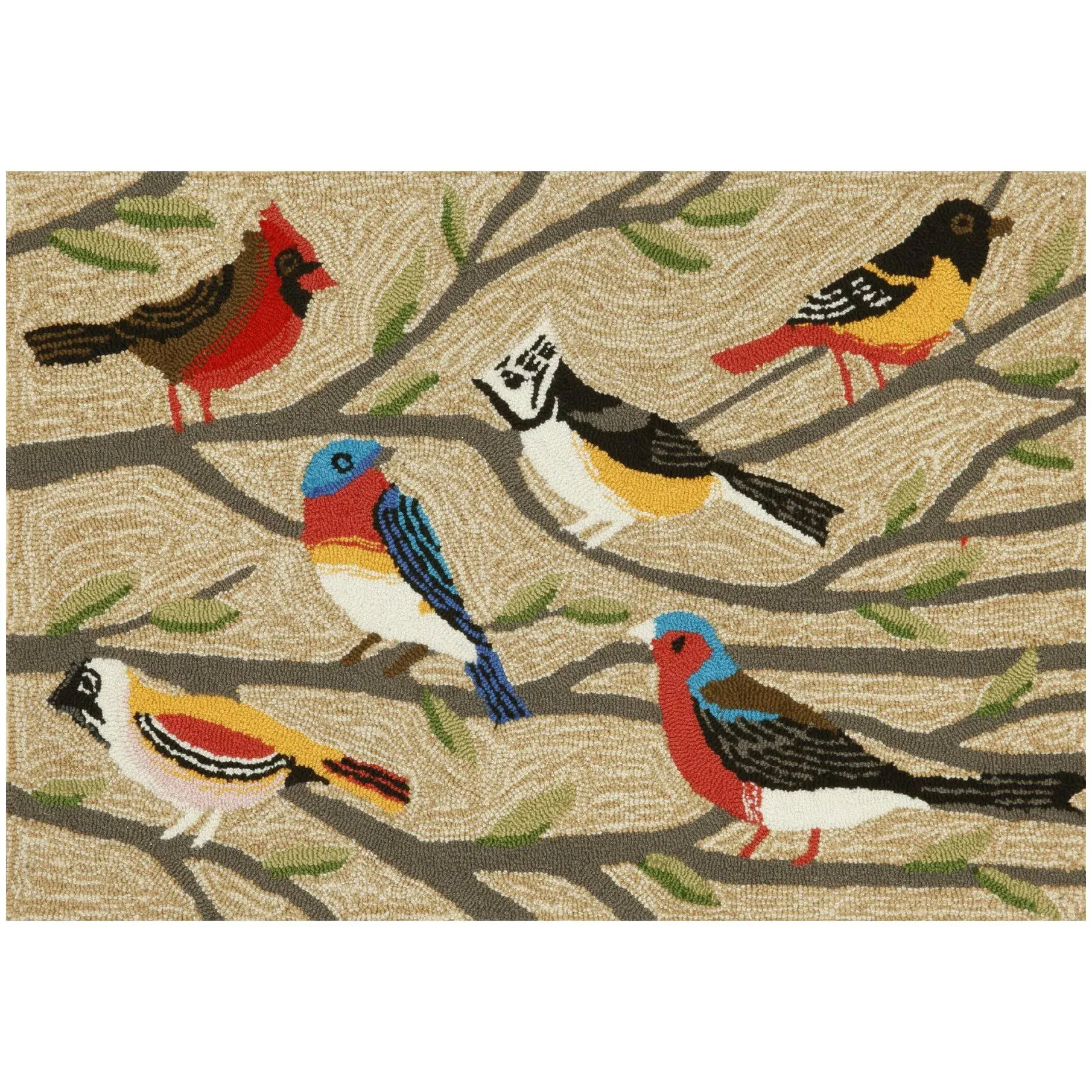 Liora Manne Frontporch Birds Indoor/Outdoor Rug, 1 8 in x 2 ft 6 Multi