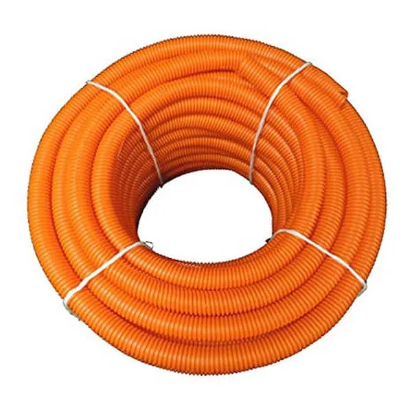 HYDROMAXX 1-1/2 in. Dia x 100 ft. Orange Flexible Corrugated Polyethylene Split Tubing and Convoluted Wire Loom OLS0112100