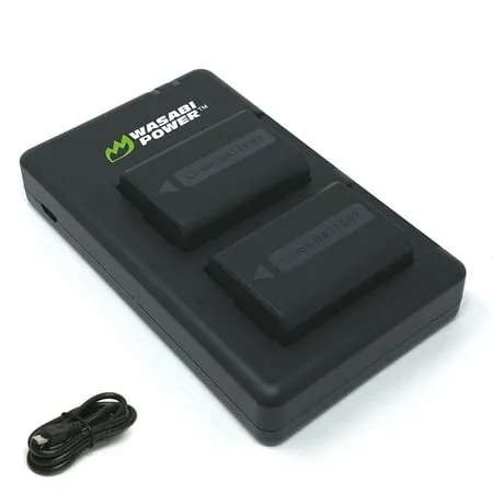 Wasabi Power Battery (4-Pack) and Dual USB Charger by Sony NP-FW50