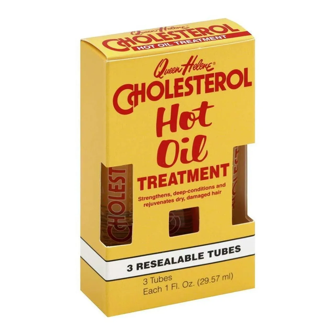 Cholesterol Hot Oil Treatment in Resealable Tubes, 3-1 fl oz (29.57 ml) tubes