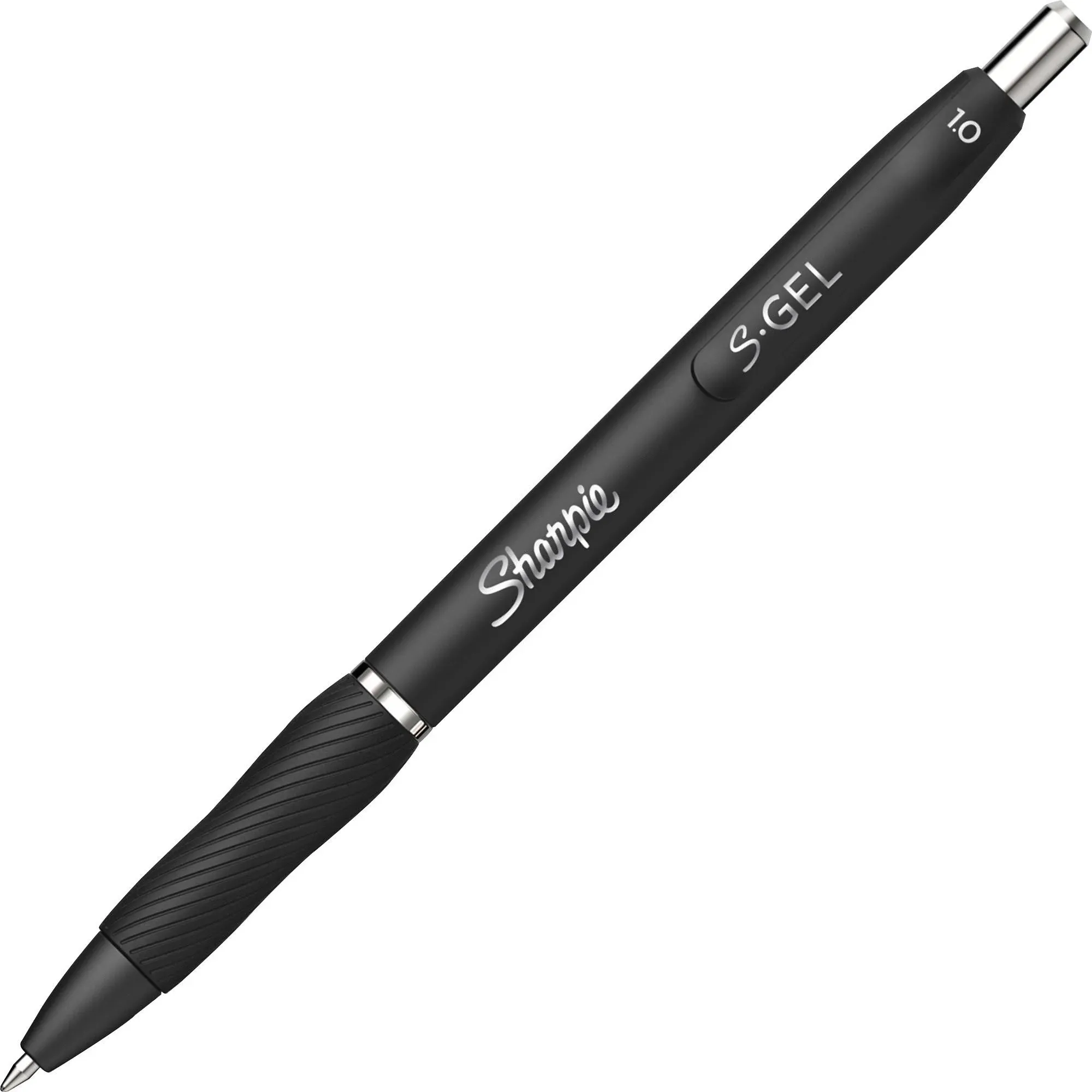 Sharpie S-Gel Retractable Gel Pen, Bold 1 mm, Black Ink, Black Barrel, Dozen