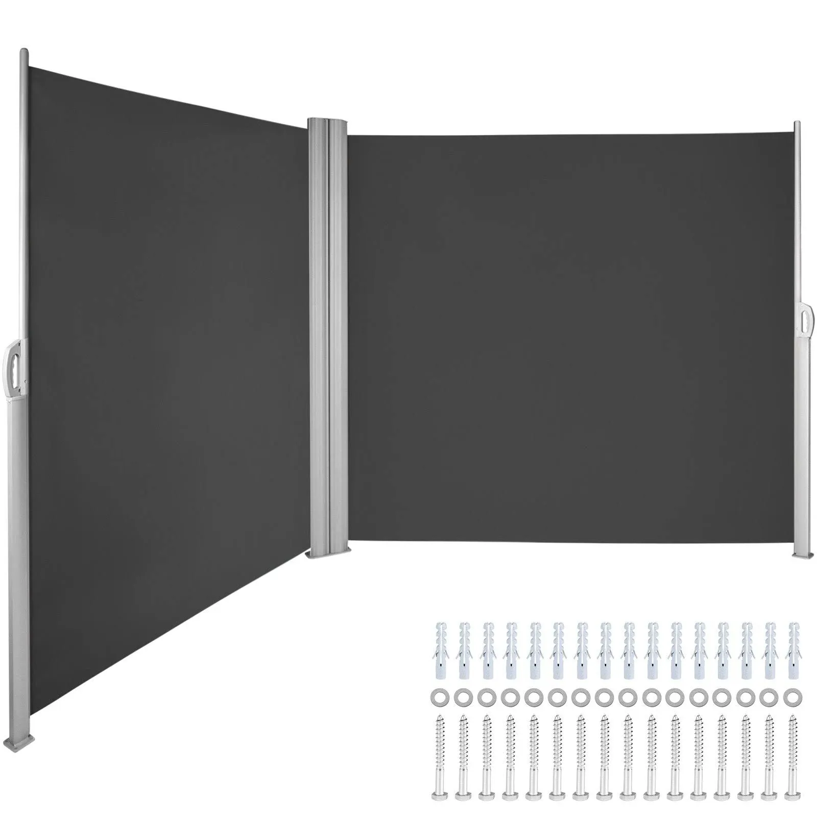 VEVOR Retractable Side Awning 63&#039;&#039;x 118&#039;&#039; Patio Screen Fence Divider Fencing