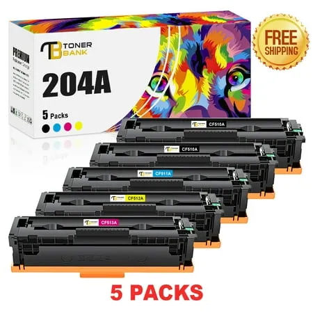 ONLYU Compatible Toner Cartridge Replacement for HP 204 204A CF510A CF511A CF512A CF513A Pro MFP M180nw M180n M181 M181fw M154a M154nw Printer (Black, Cyan, Yellow, Magenta, 4-Pack)