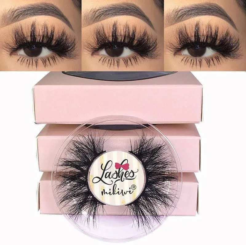 3D Mink Lashes, Mikiwi D390-3, 3 Pairs Lashes, Mink Eyelashes, Thick Handmade ...