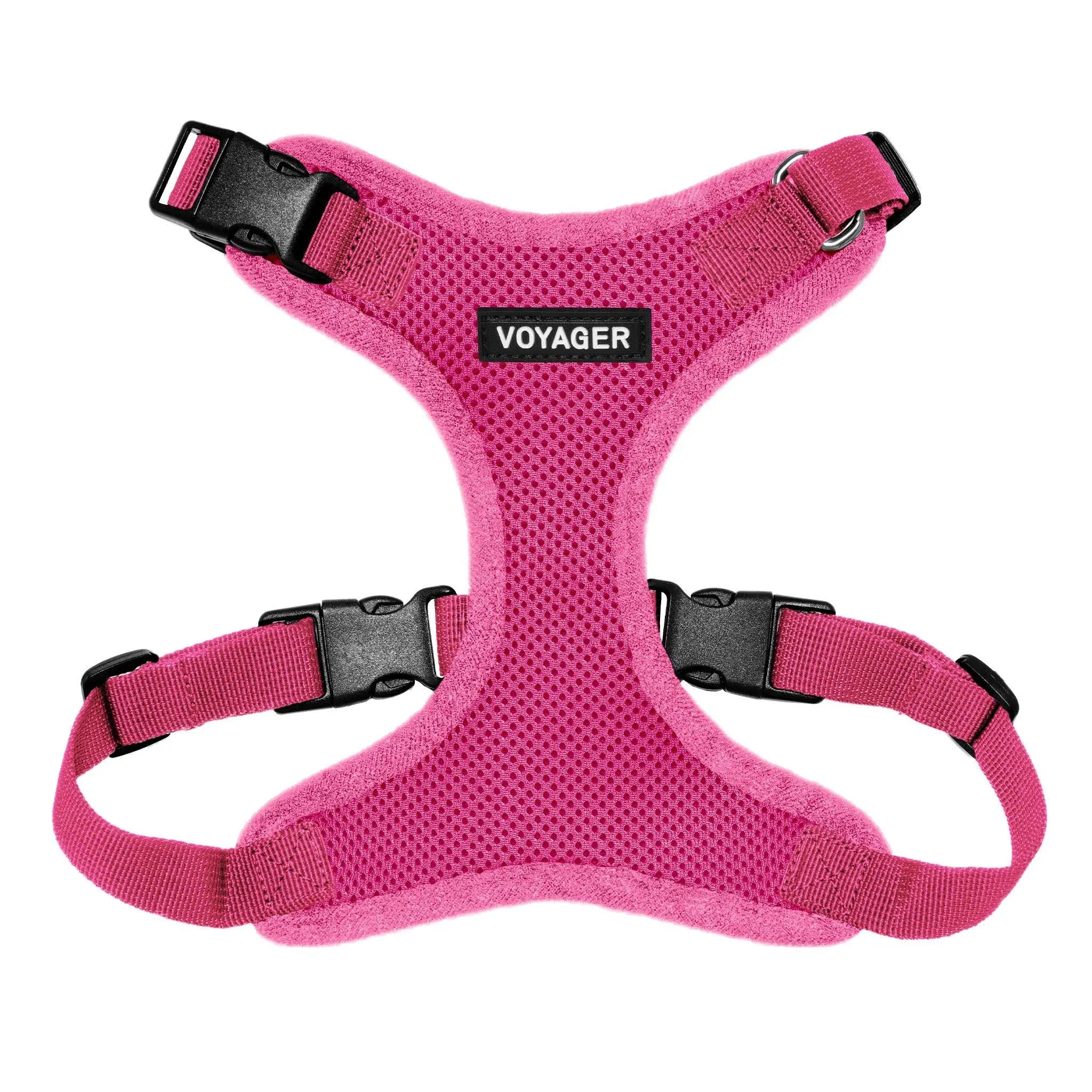 Voyager Step-in Lock Pet Harness - All Weather Mesh, Adjustable Step in Harness for Cats and Dogs by Best Pet Supplies - Fuchsia, XS