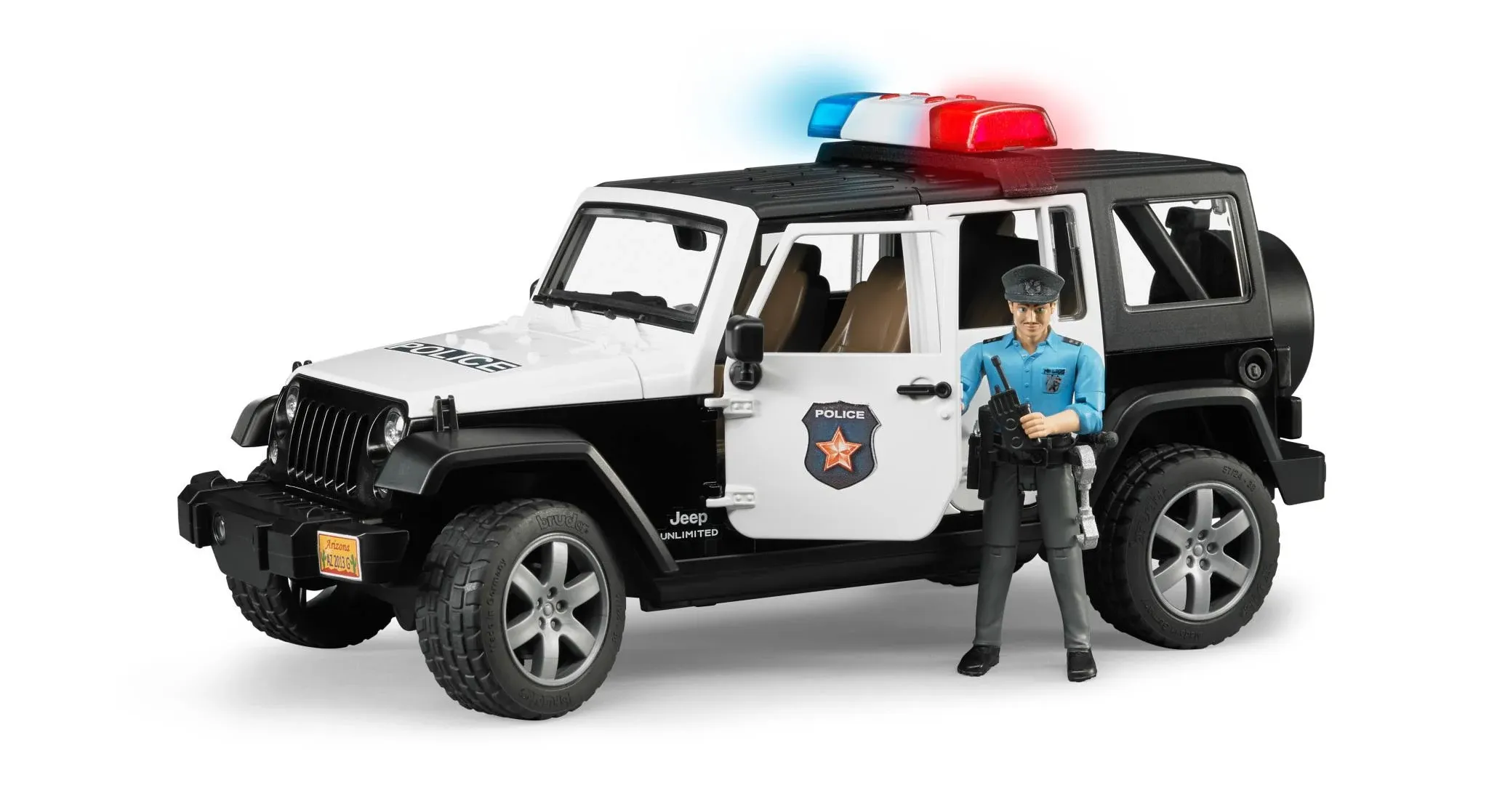 Bruder Jeep Wrangler Unlimited Rubicon Police Vehicle with Policeman