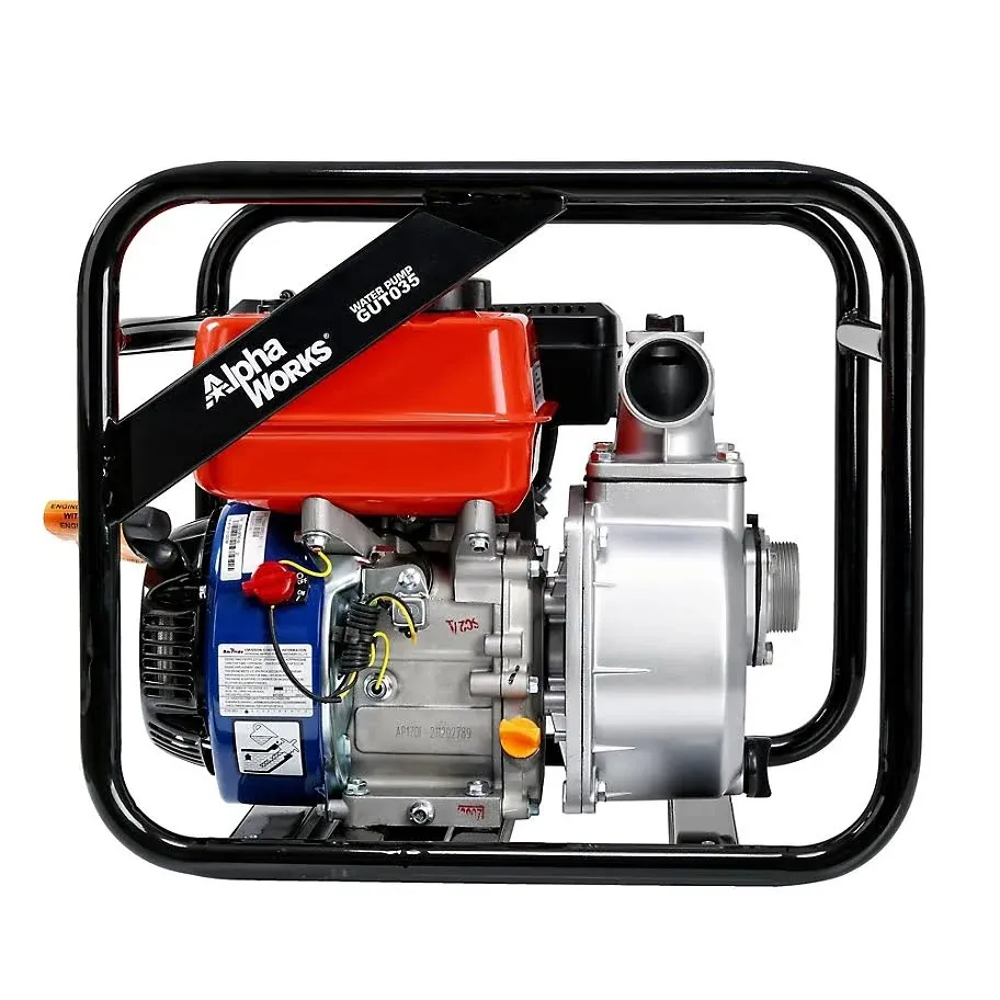 AlphaWorks Portable Water Pump - 7HP GAS Engine 196cc Max Flow 132GPM