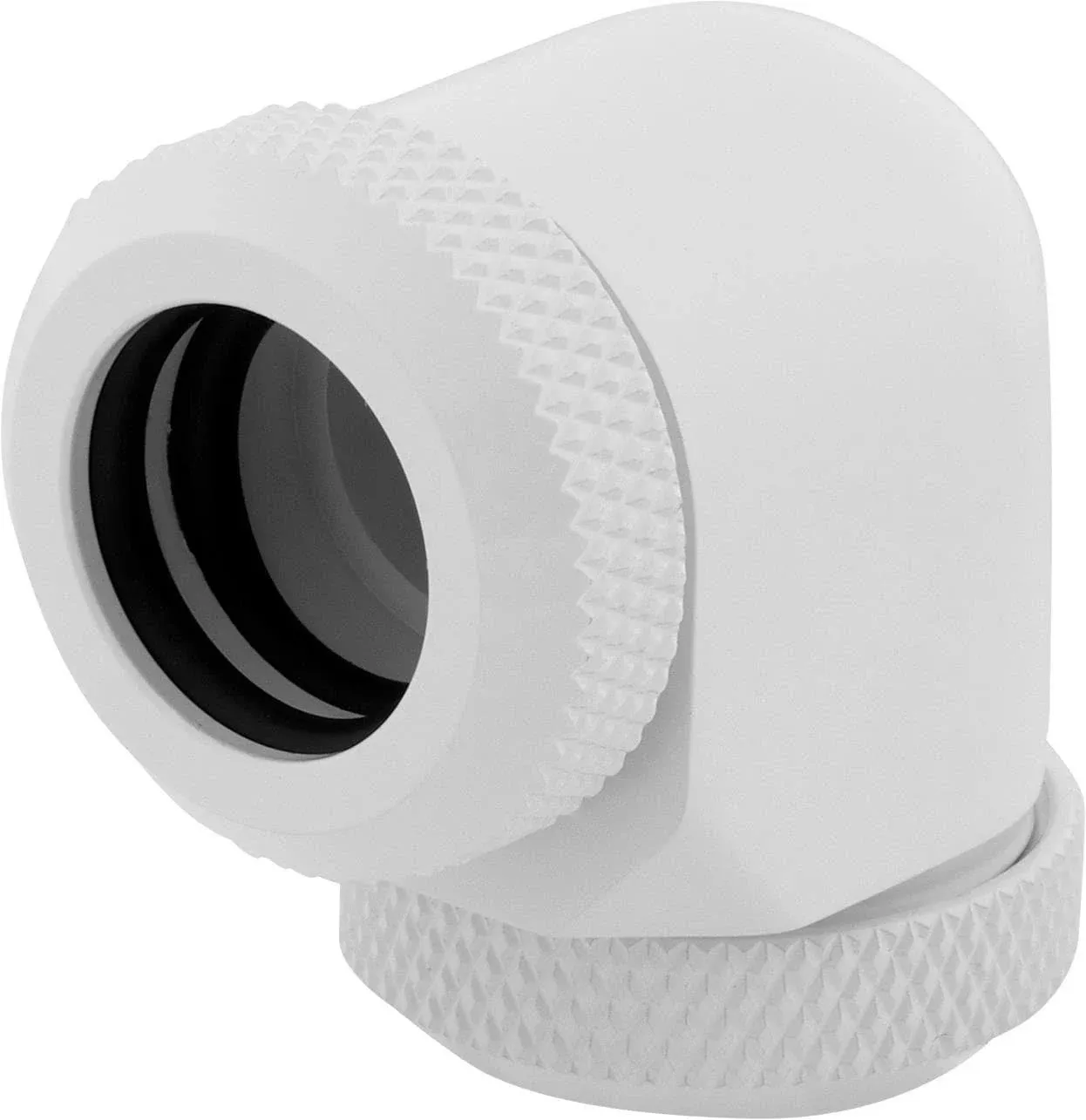 Corsair Hydro x Series, XF Hardline, 90° 12mm OD Fittings, Twin Pack, White