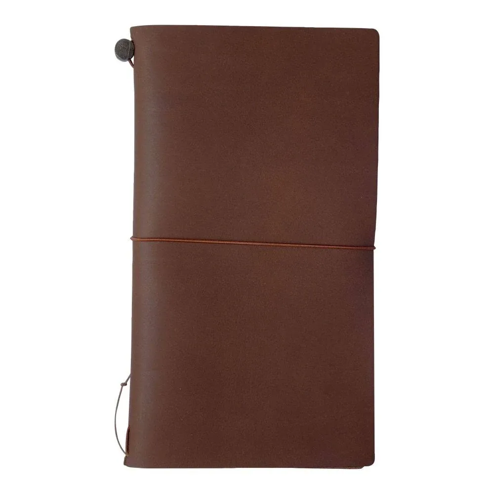 Traveler&#039;s Factory Traveler&#039;s Notebook Regular Size Brown Leather Covered JAPAN