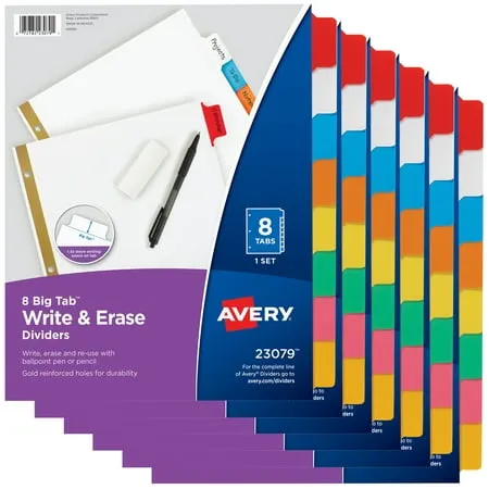 Avery Big Tab Write & Erase Dividers