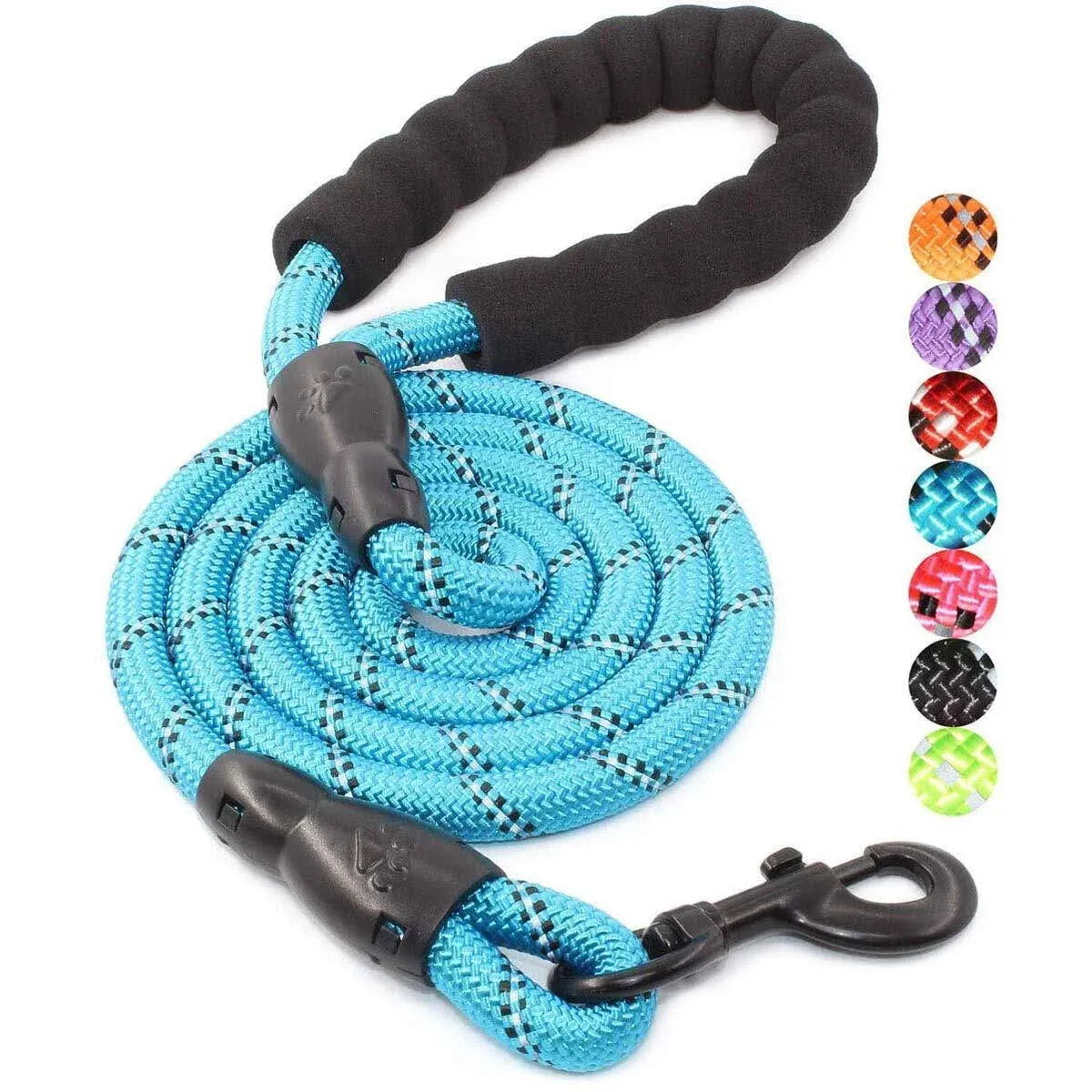 BAAPET 2/4/5/6 FT Dog Leash with Comfortable Padded Handle and Highly Reflective Threads for Small Medium and Large Dogs