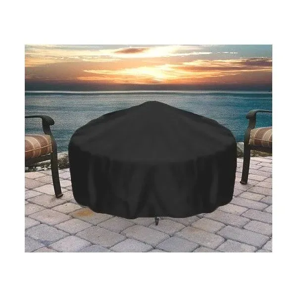 Sunnydaze Round Fire Pit Cover, Black