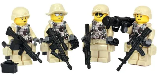 Modern Brick Warfare Marines Armed Forces Squad Custom Minifigures