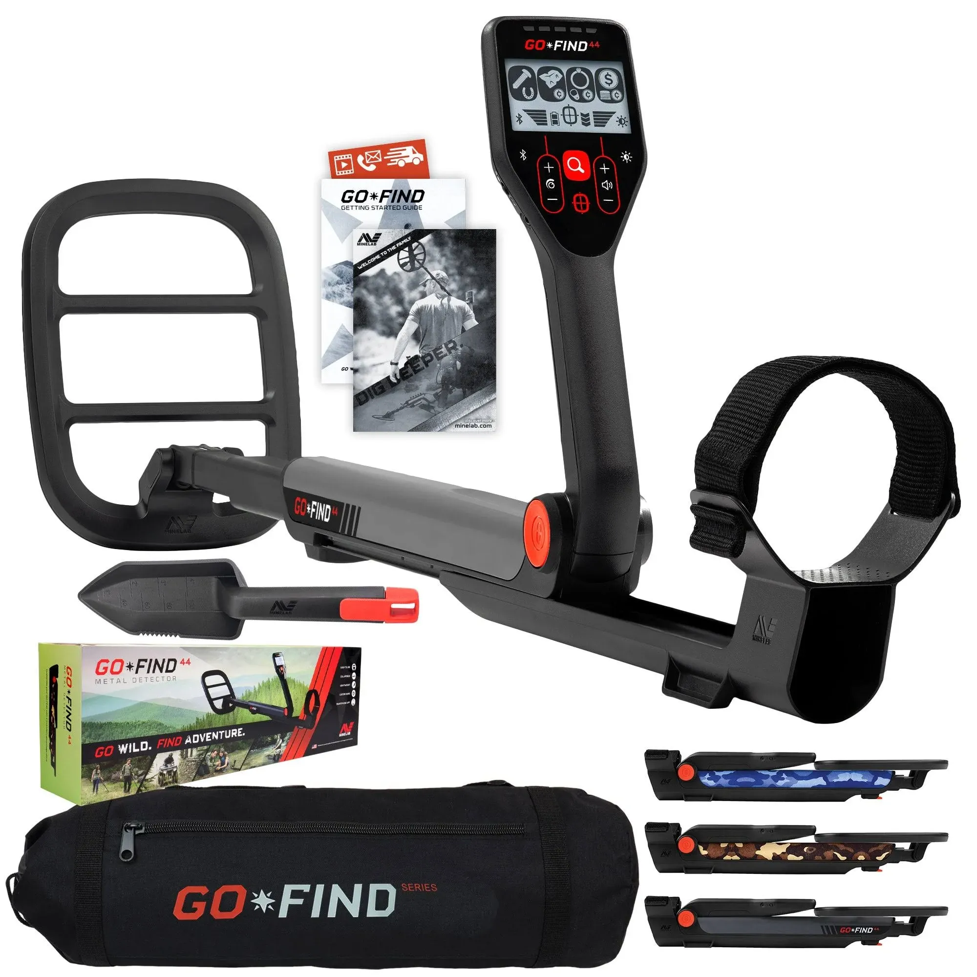 Minelab GO-FIND 44 Metal Detector Summer Special with Carry Bag and Digging Tool