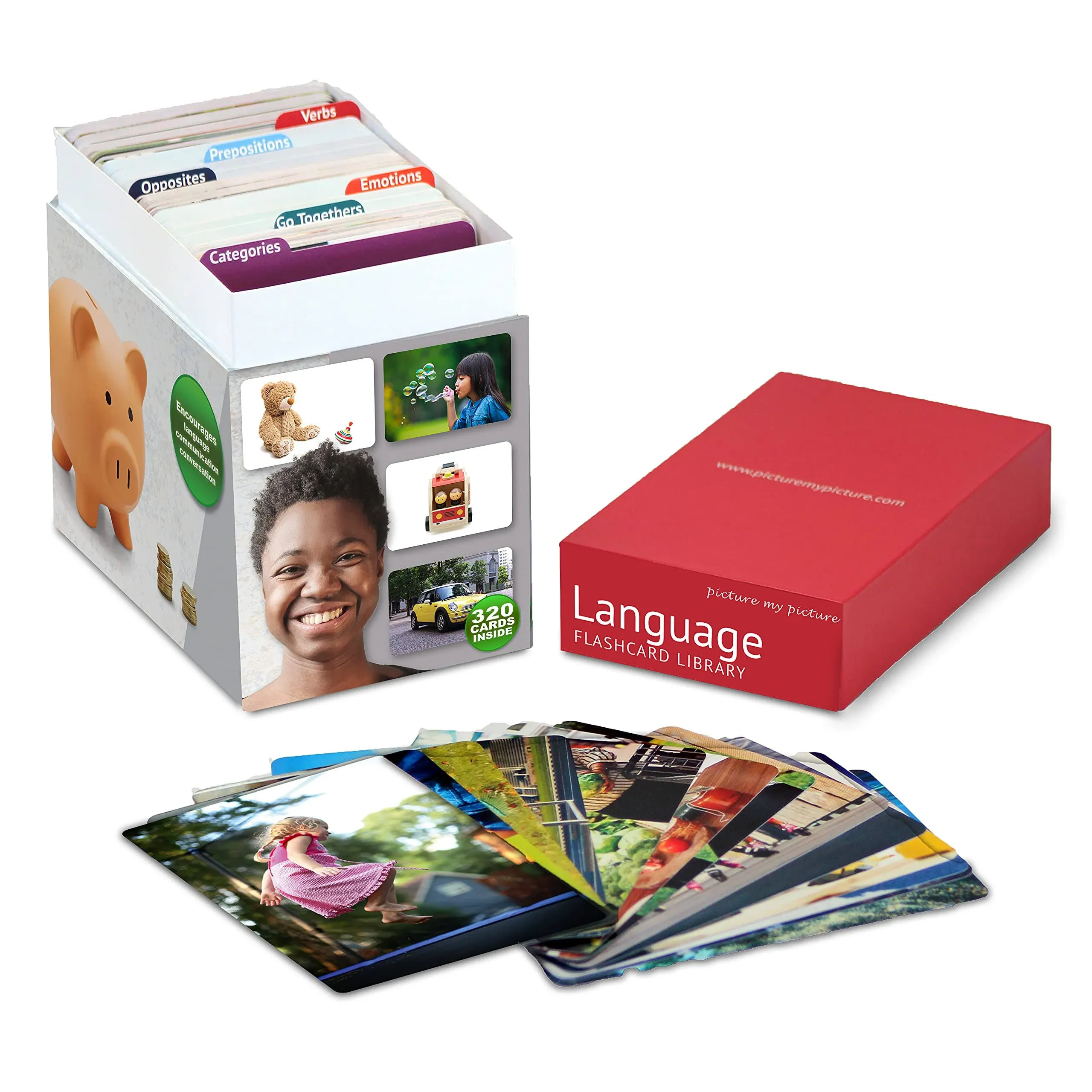 Language Flash Card Library | Emotions, Verbs, Prepositions, Categorie