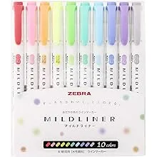 Zebra highlight pen penile mild liner 10 color set WKT7-10CZebra highlight pen penile mild liner 10 color set WKT7…