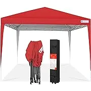 Best Choice Products 10x10ft Pop Up Canopy Outdoor Portable Folding Instant Lightweight Gazebo Shade Tent w/Adjustable Height, Wind Vent, Carrying Bag - RedBest Choice Products 10x10ft Pop Up Canopy Outdoor Portable Folding Instant Lightweight Gazebo Sha